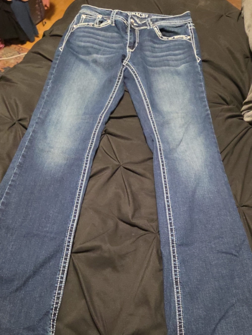 Grace in LA Women's Dark Blue Bootcut Jeans